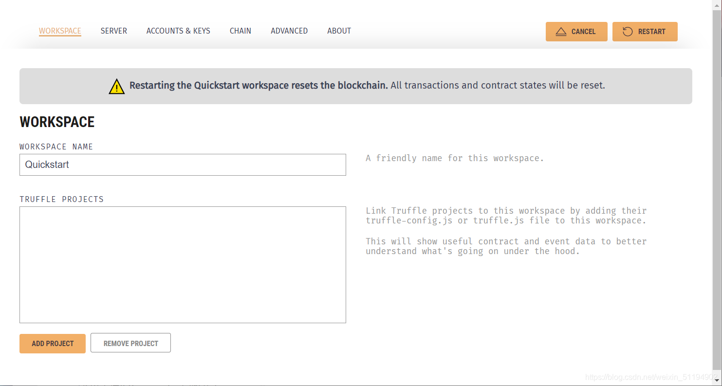 Ganache setting interface