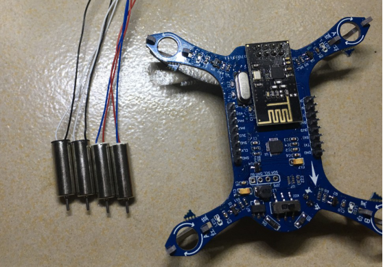 自己焊接制作的蓝鸟STM32四轴飞行器