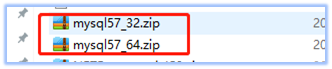  根据对应系统版本选择使用64位还是32位，然后进行解压默认目录为:d:\mysql