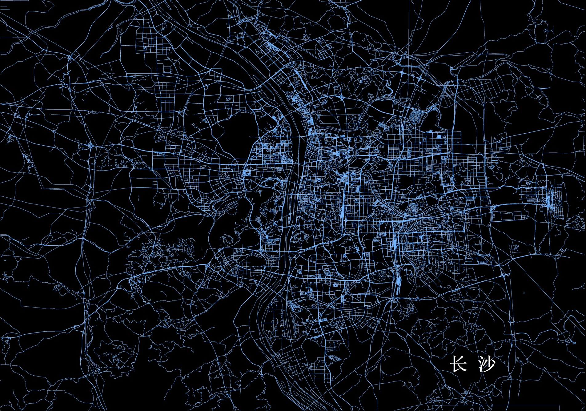 ArcMap制作城市道路网壁纸（OSM道路数据下载）