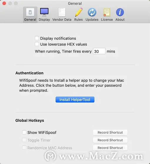 WiFiSpoof for Mac(MAC地址修改软件)