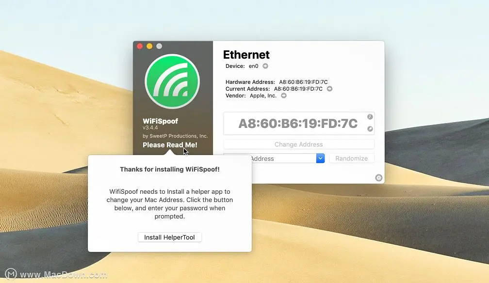 WiFiSpoof for Mac(MAC地址修改软件)