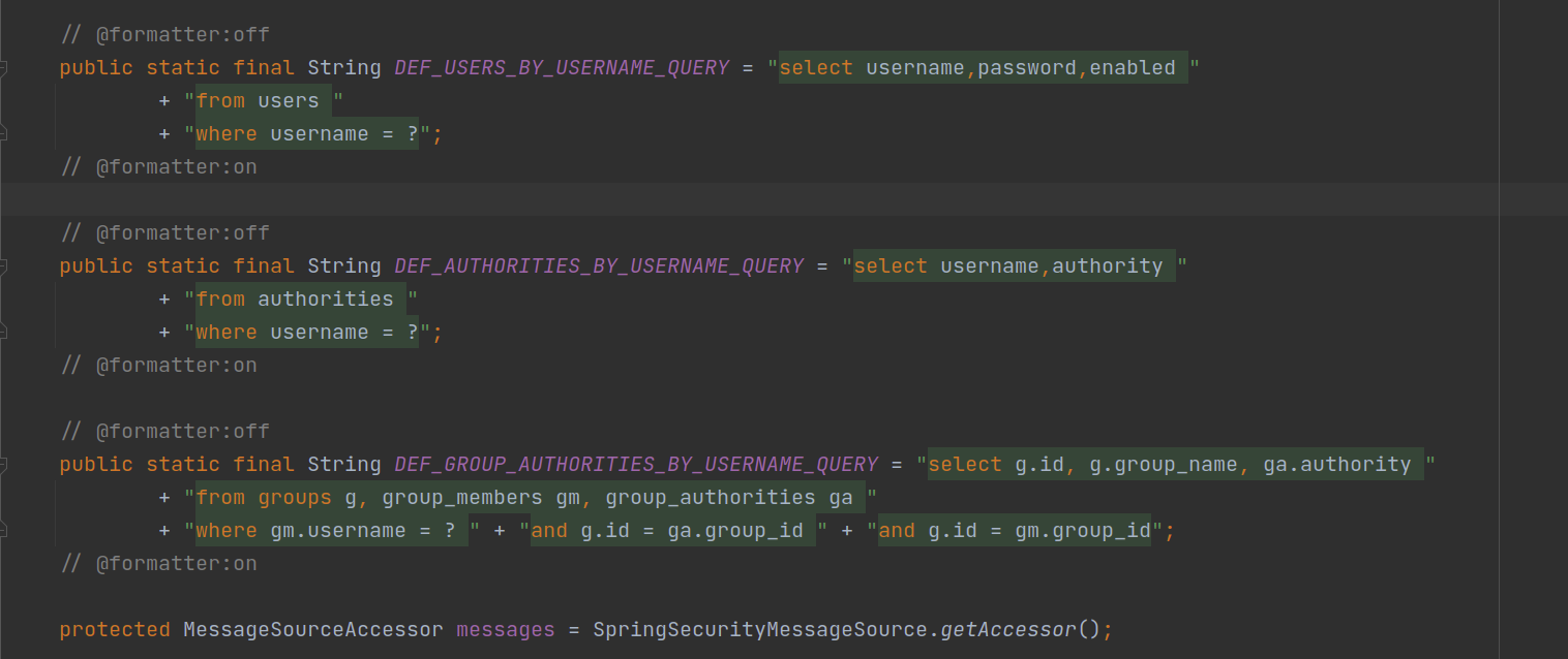 Spring默认的用户信息查找SQL：