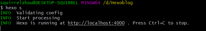 hexo -s