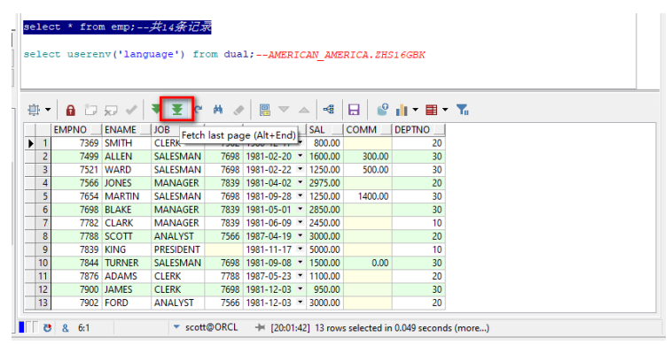 【PLSQL】plsqldeveloper查询结果记录显示不全