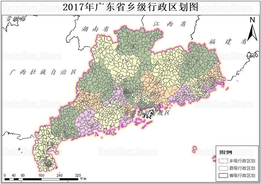 2017年廣東省鄉級行政區劃數據介紹