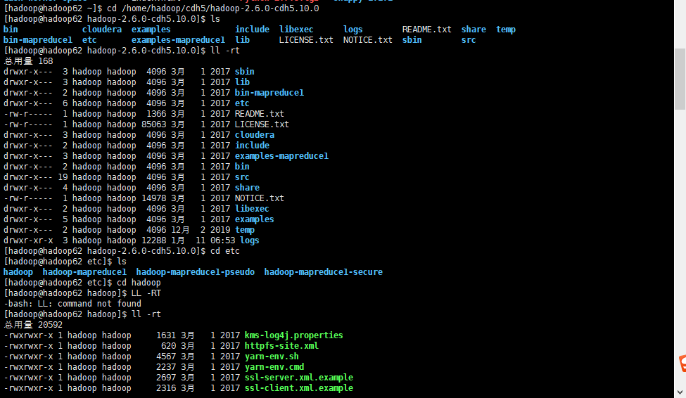 如何查看hadoop集群的四个配置文件(coresite.xml hdfssite.xml mapredsite.xml yarn