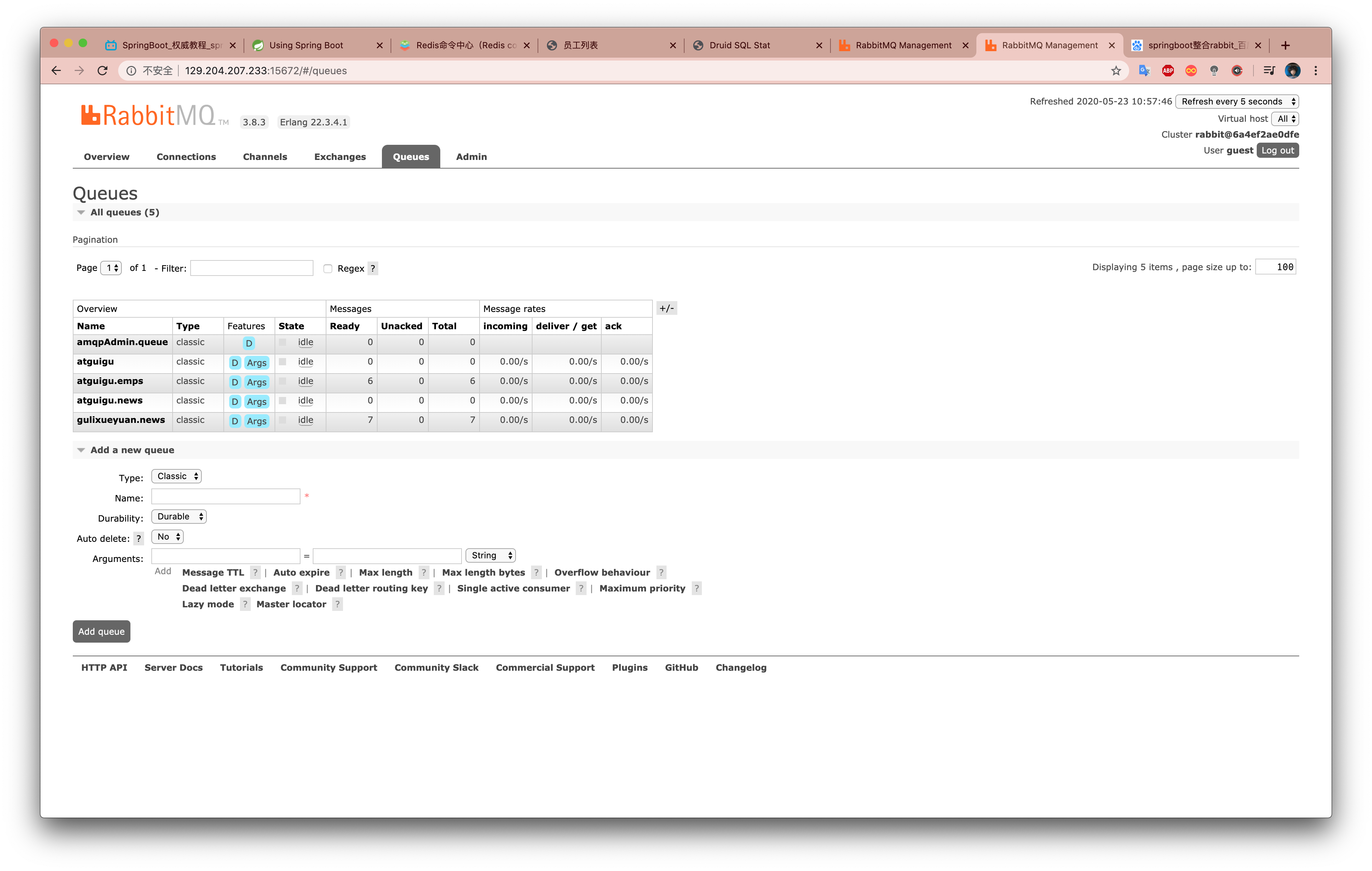 Springboot integration Rabbitmq message queue - Programmer Sought