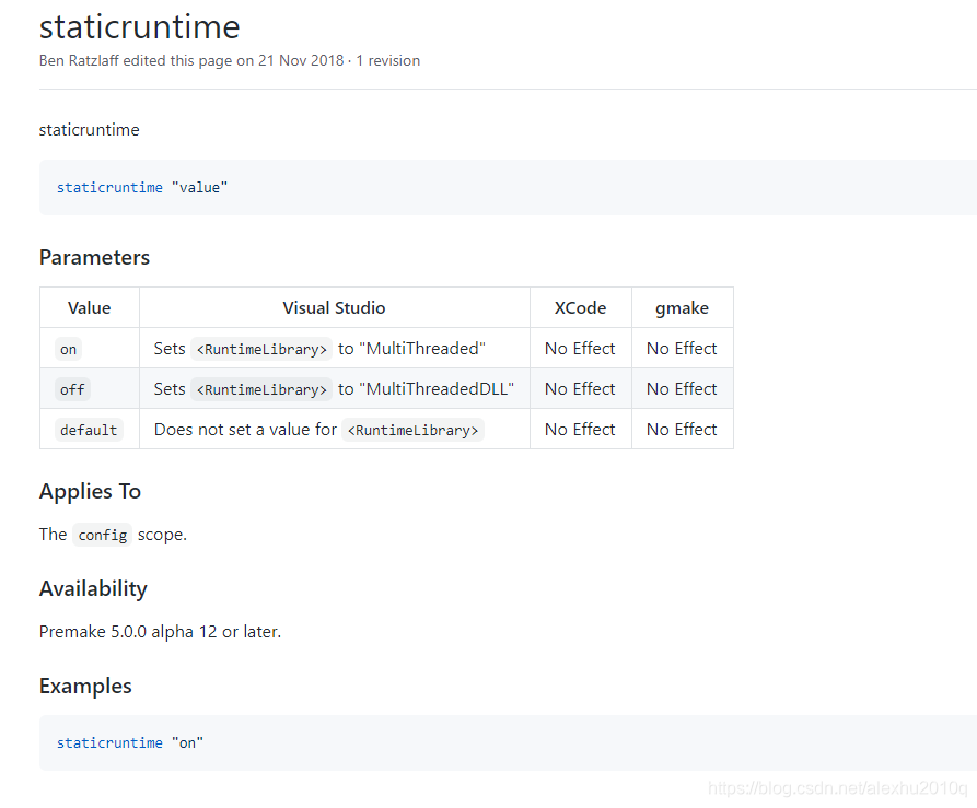 staticruntime "value"