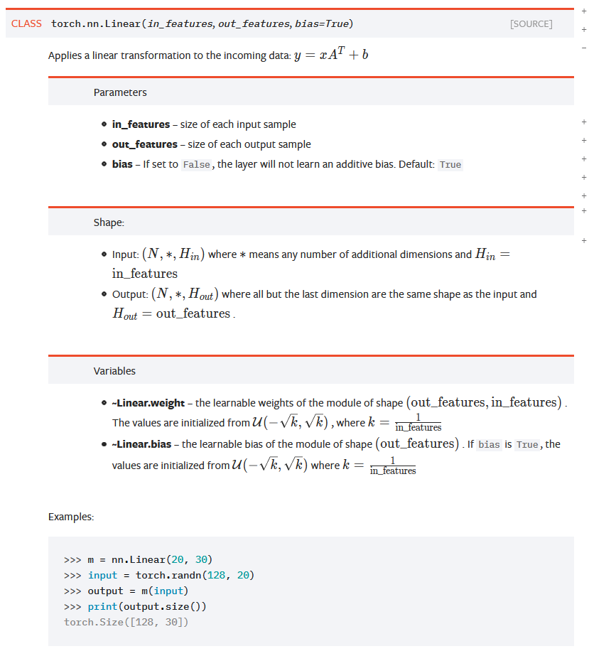 torch.nn.Linear()和torch.nn.functional.linear()使用的简单示例CSDN博客