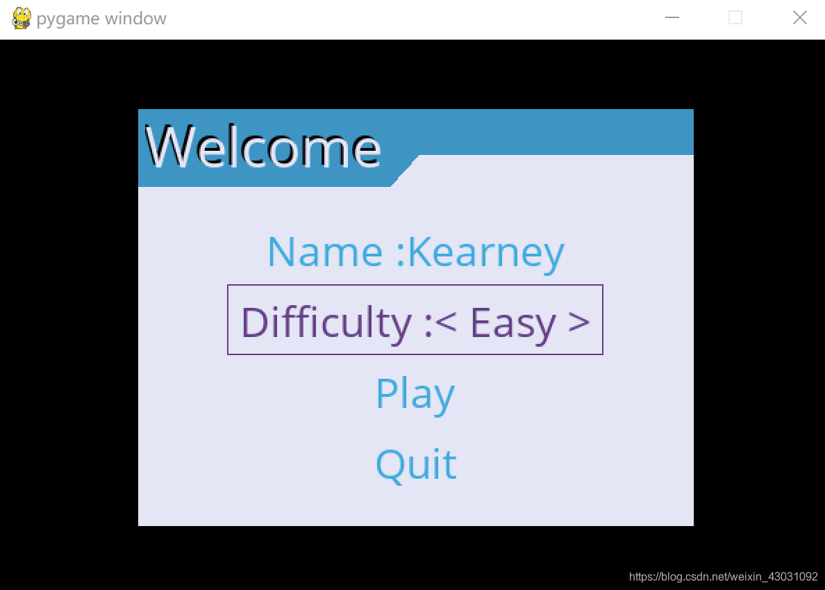 用pygame_menu的十行代码给你的pygame添加一个狂拽炫酷炸的游戏菜单_pygame menu-CSDN博客