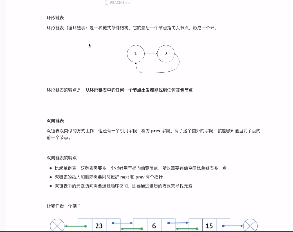 环形链表/双向链表