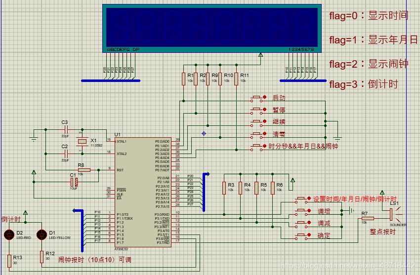 单片机:数字式时钟—日历