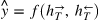 $ \帽子{y} = f (h_T ^ \ rightarrow h_T ^ \ leftarrow)美元