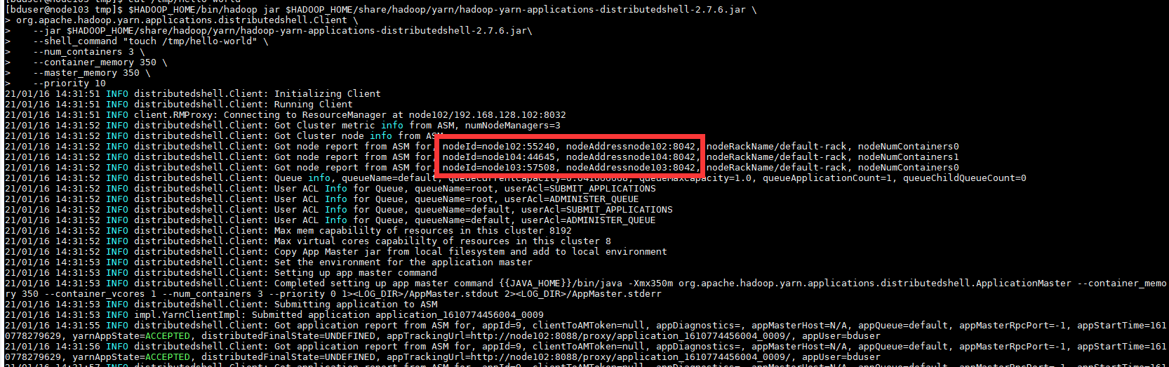 YARN执行DistributedShell示例_yarn.applications.distributedshell.client