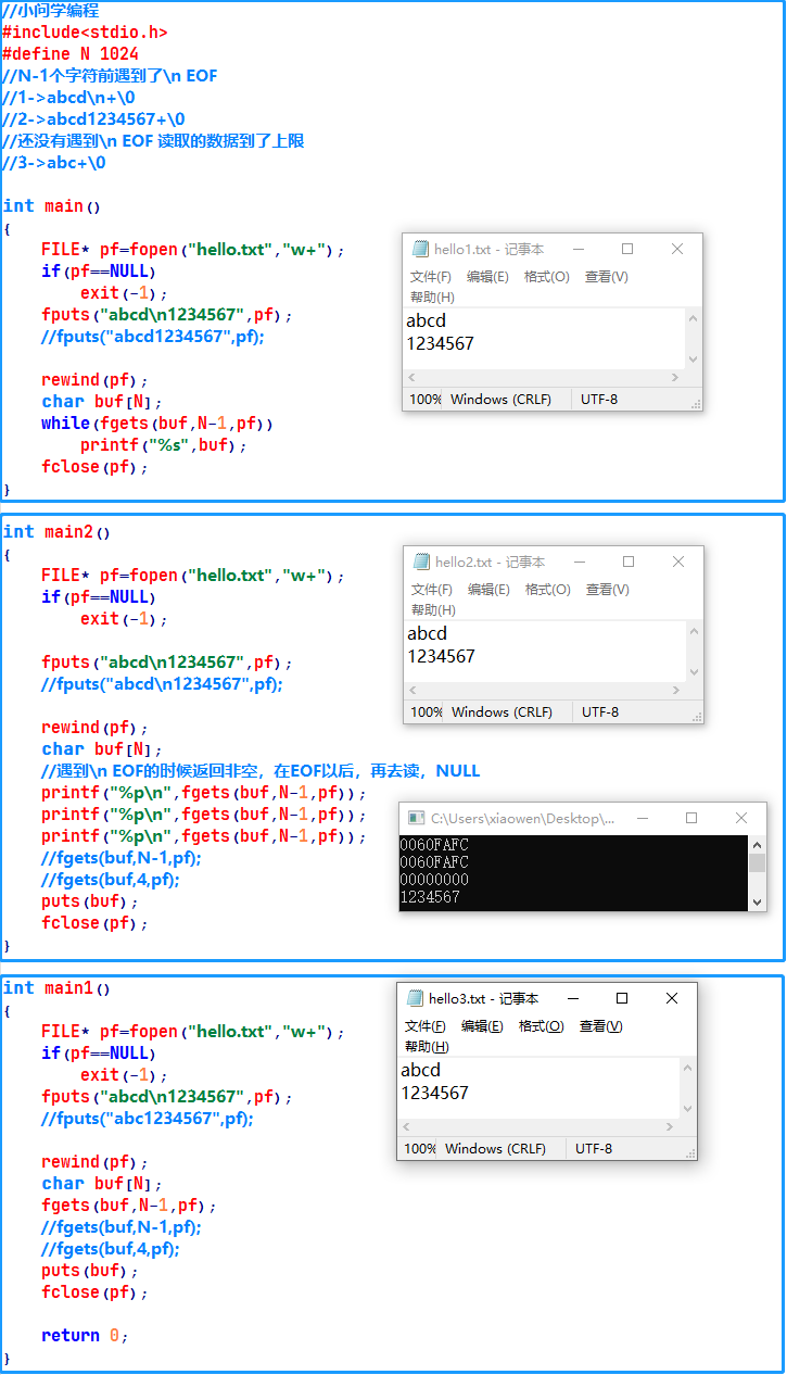 C语言之文件读写探究(三)：fputs、fgets、feof(一次读写一行字符(文本操作)）_fgets读入/n-CSDN博客