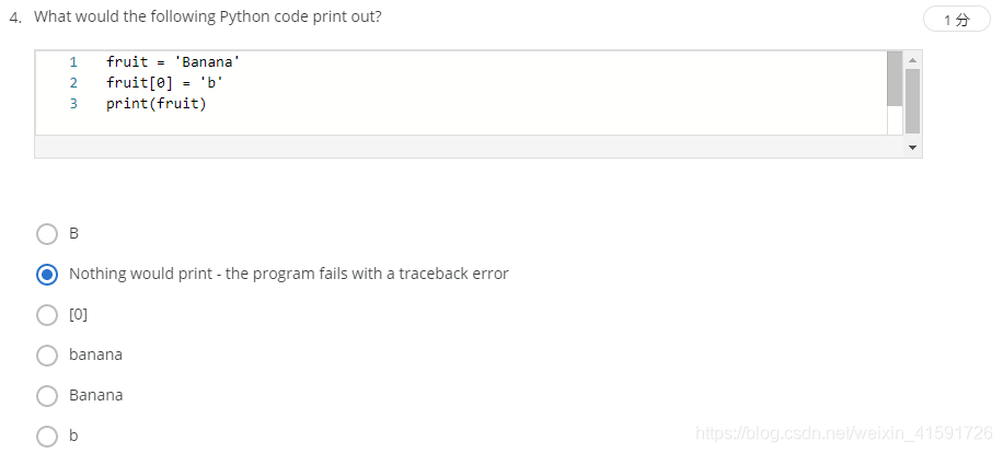 【Python for Everybody(Python Data Structures)】Week 4 | Chapter 8 题目汇总 ...