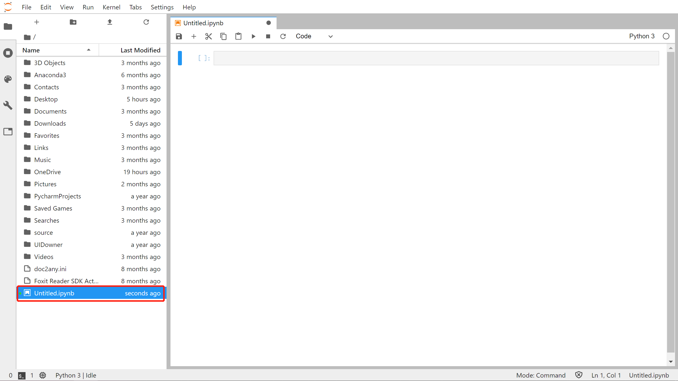 新建Python3文件