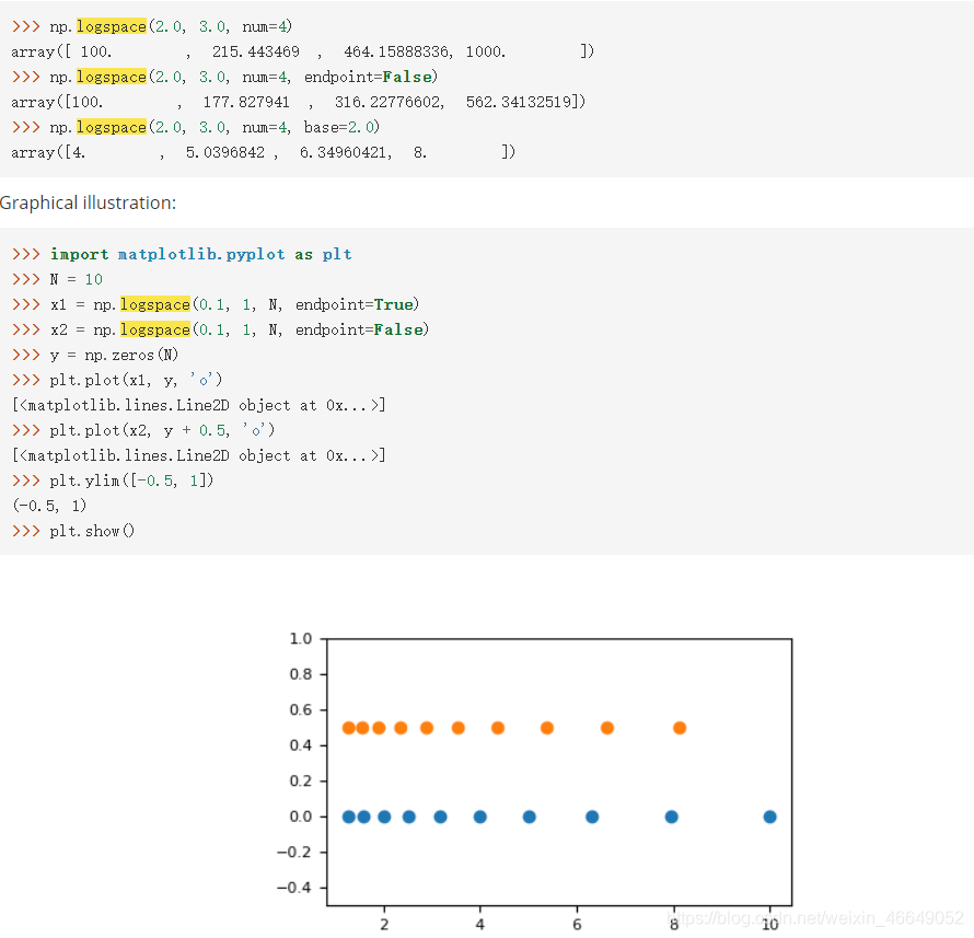 numpy—np.logspace_numpy.logspace-CSDN博客