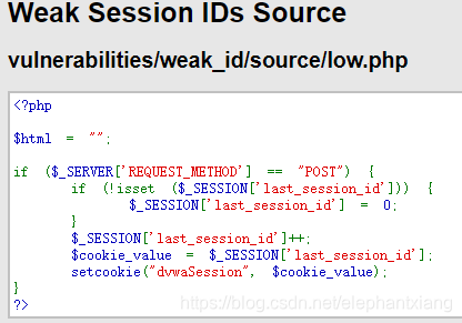 Weak Session Ids DVWA通关--弱会话ID(Weak Session IDs)_dawpsessionid-CSDN博客