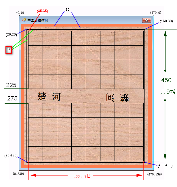 象棋的画法 格子图片