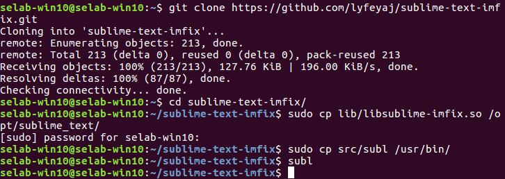 sublime text sftp sudo