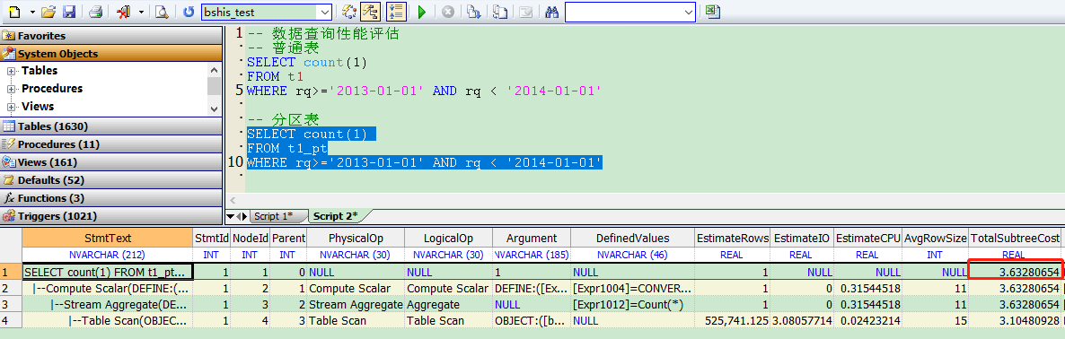 sqlserver 表分区优化