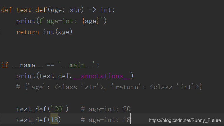 Python3类型注释annotations实用案例 Sunny Future的博客 Csdn博客