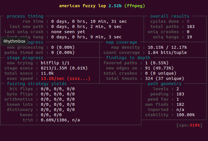 AFL黑盒测试FFmpeg