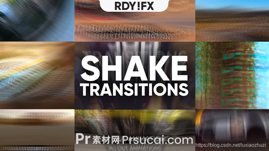 PR短视频转场预设 60个摇晃抖动效果过渡合集