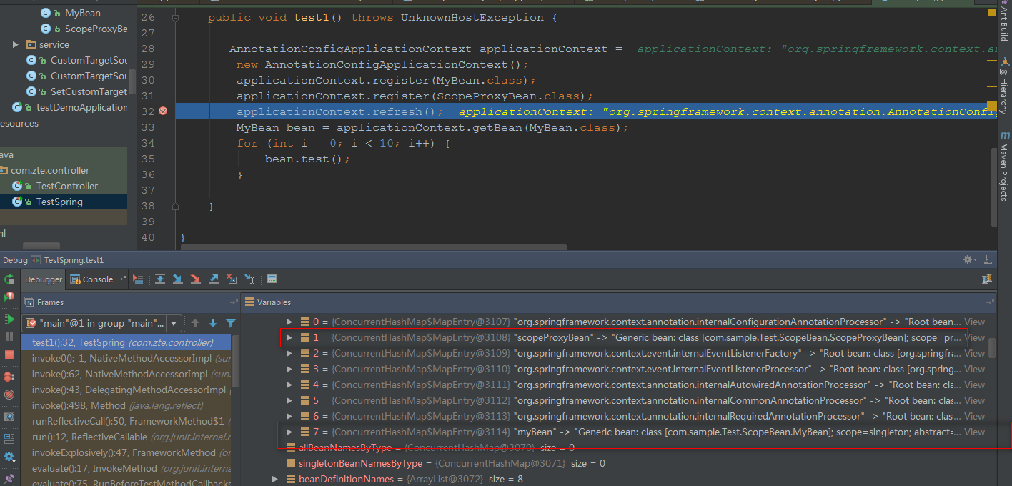 Spring Source Code @Scope Note ProxyMode Property Comprehension ...