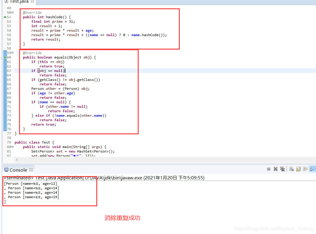 Java : Set集合接口 (重复元素的判断)_java 使用set判断重复-CSDN博客