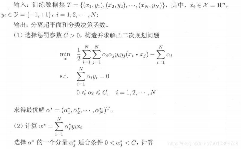 线性不可分SVM算法-对偶算法