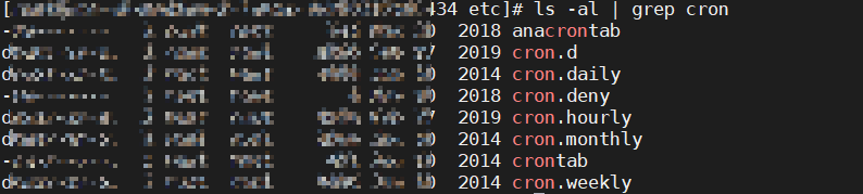 ls -al | grep cron