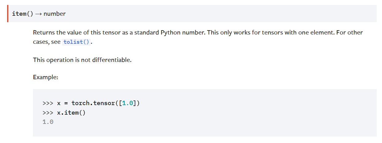 Torch.Tensor.item()方法的使用举例_pytorch的tensor.item()方法-CSDN博客