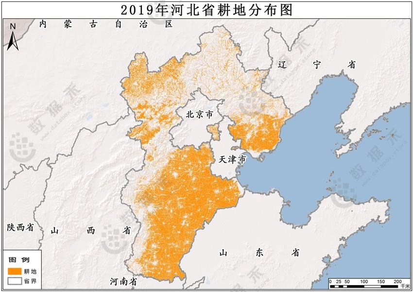 数据禾|2019年河北省耕地分布数据