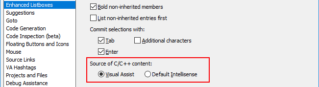 visual assist intellisense slow