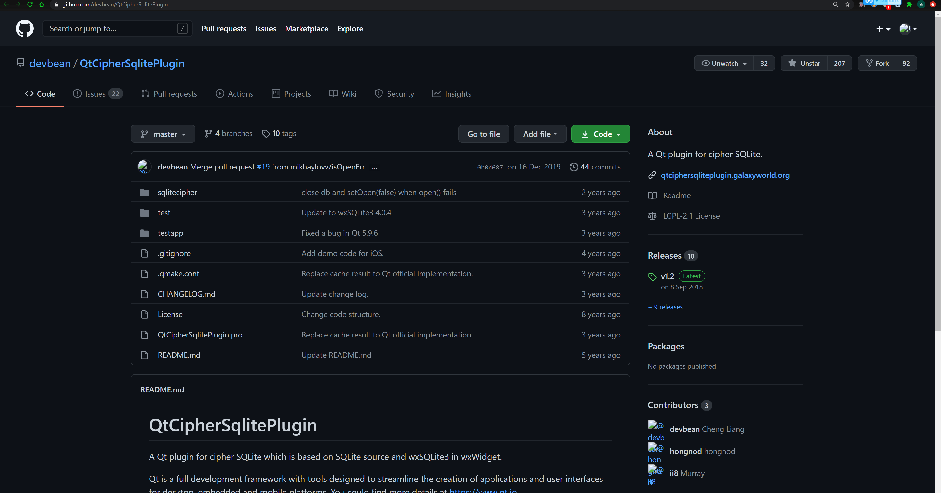 QtCipherSqlitePlugin-Github