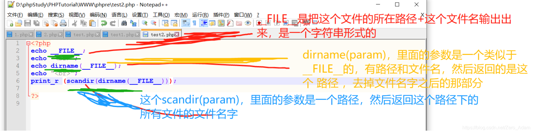 这里可以参考一下我测试的样例,理解一下各个函数的作用是什么