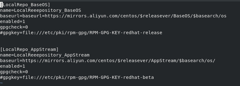 Redhat8/CentOS8配置网络源，Failed To Synchronize Cache For Repo ‘LocalRepo ...