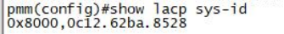 图1-7 show lacp sys-id结果示意