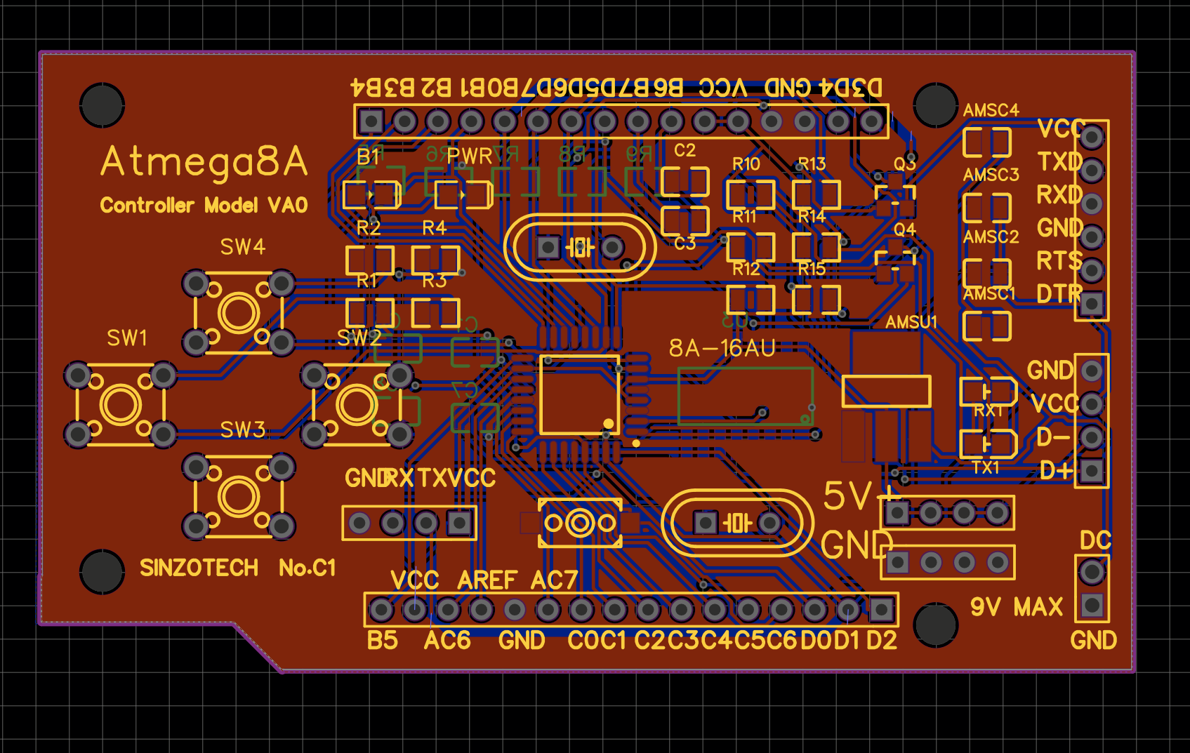 画个板子玩玩最便宜的Arduino，Atmega8A 的使用_atmega8a-au原理图-CSDN博客