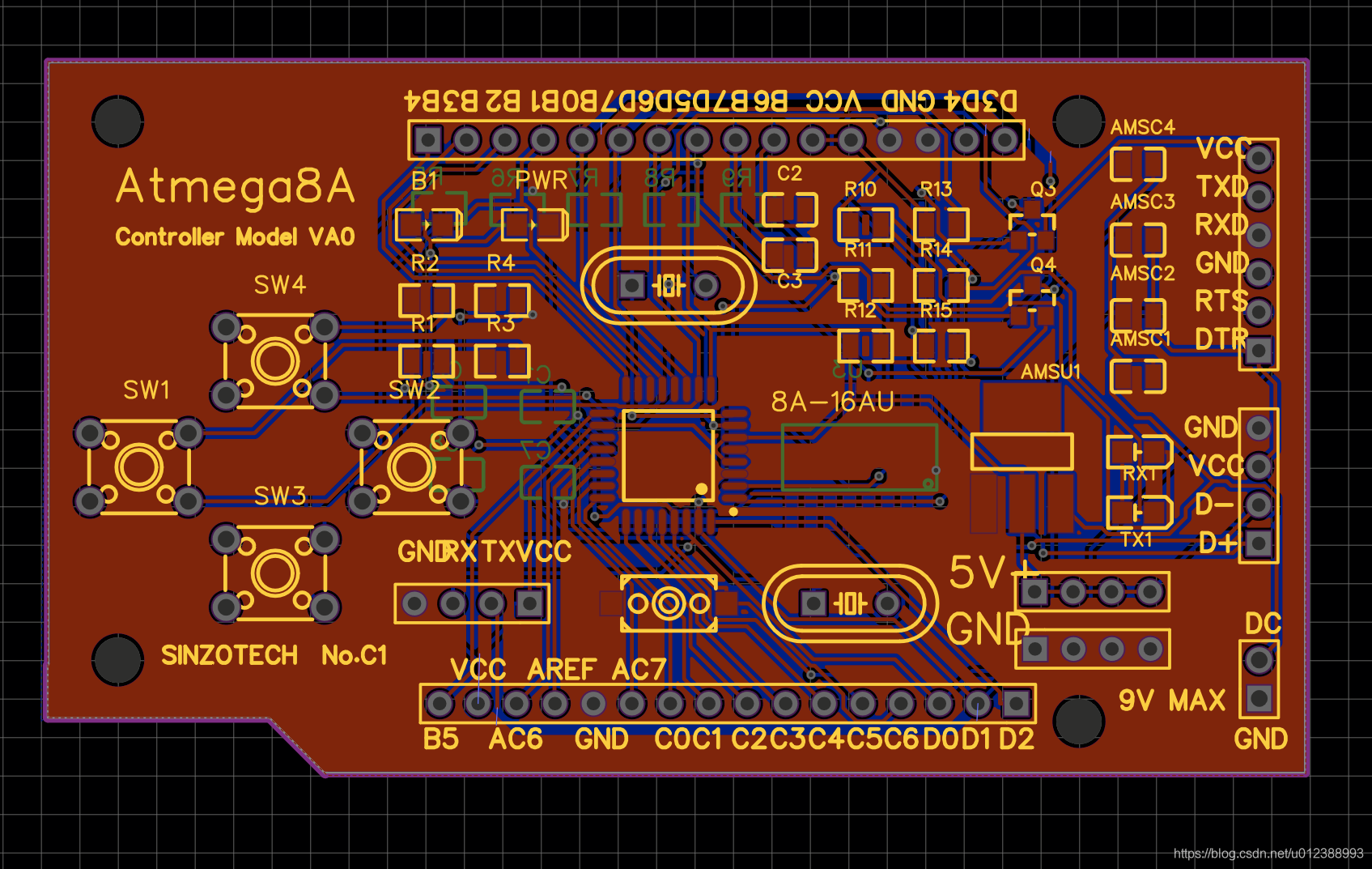 Arduino Aa008 画个板子玩玩最便宜的Arduino,Atmega8A 的使用_atmega8a-au原理图-CSDN博客