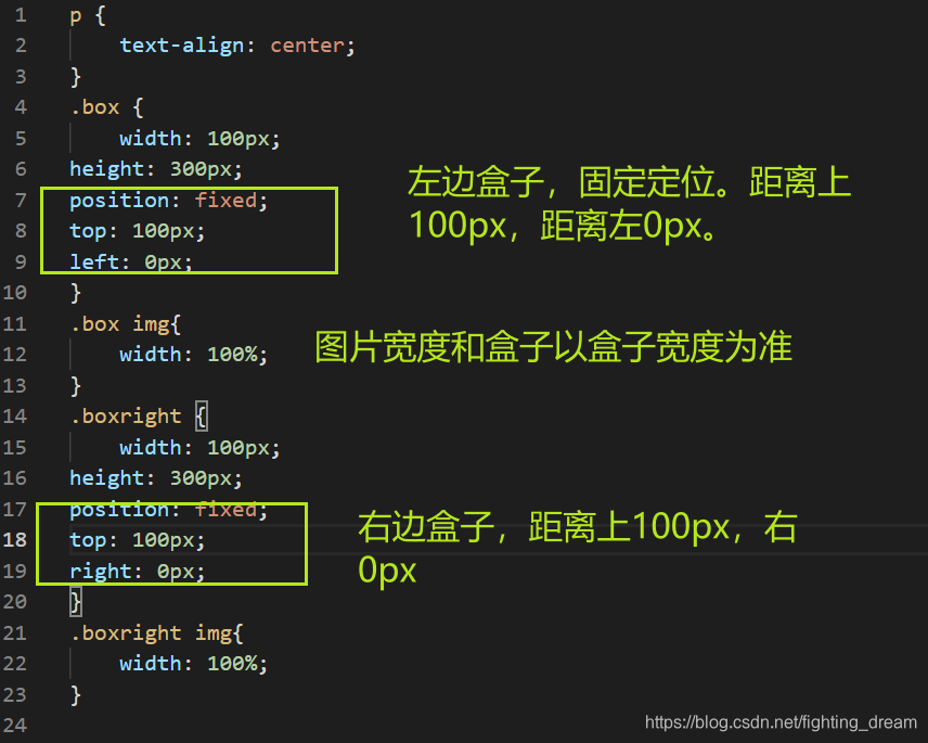 css中的固定定位例子超详细