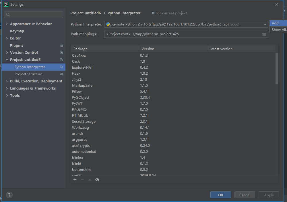 Pycharm远程连接树莓派及常见问题解答_pycharm2023配置ssh连接树莓派CSDN博客