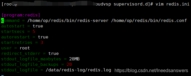 supervisor配置redis