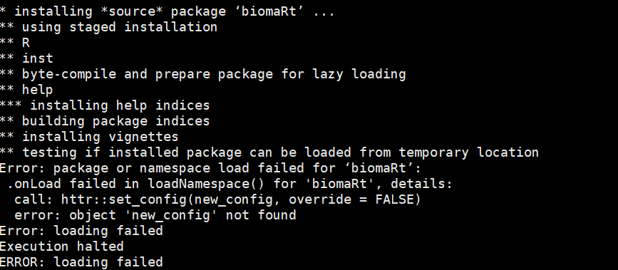 R包安装biomart报错：package or namespace load failed for “biomaRt“:.onLoad failed in loadNamespace() for