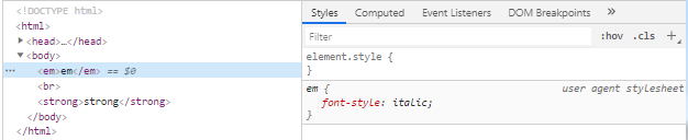 Picture of em element with font-style as italic (italic)