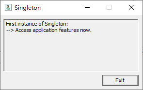 First instance of Singleton running