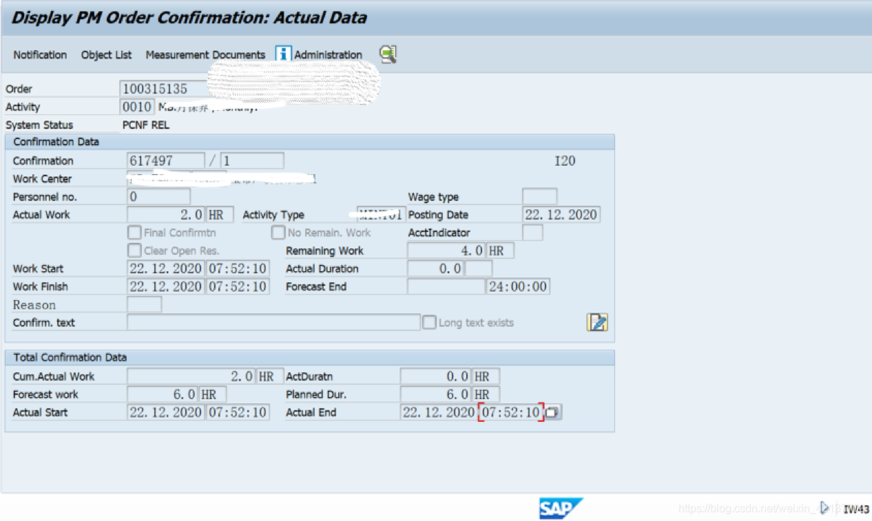 Iw39 Example SAP PM入门系列32 - S_ALR_87013432 Display Confirmations_sap iw43-CSDN博客